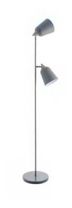 Habitat Double Twin Head Metal Floor Lamp - Grey.